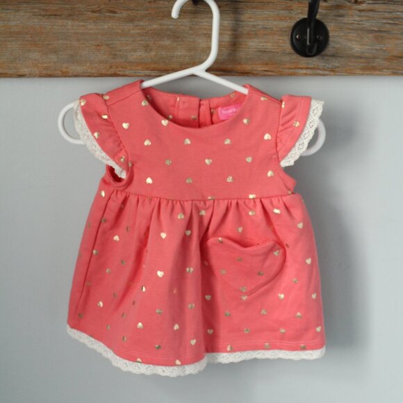 ❄️5/$25🎄Isaac Mizrahi Size 3-6M Heart dress - Picture 1 of 3